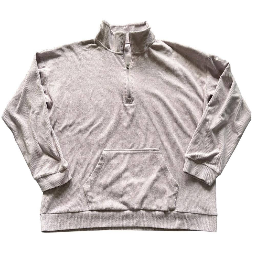 Marc New York Andrew Marc Womens‎ XXL Lavender Ribbed Quarter Zip Pullover